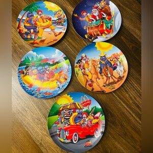 Lot of (5) Mint Condition Vintage 1997 -1998 McDonald’s plates